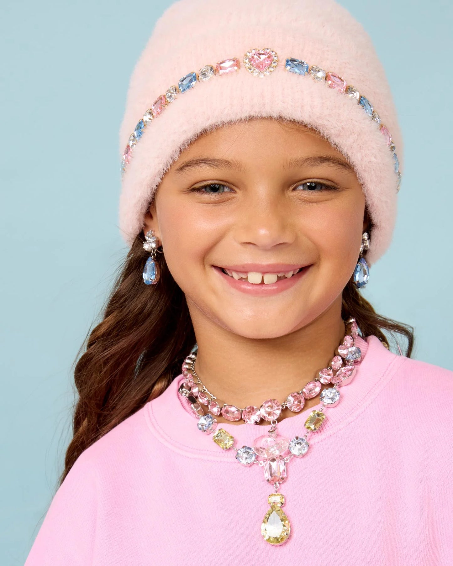 Cotton Candy Jeweled Beanie