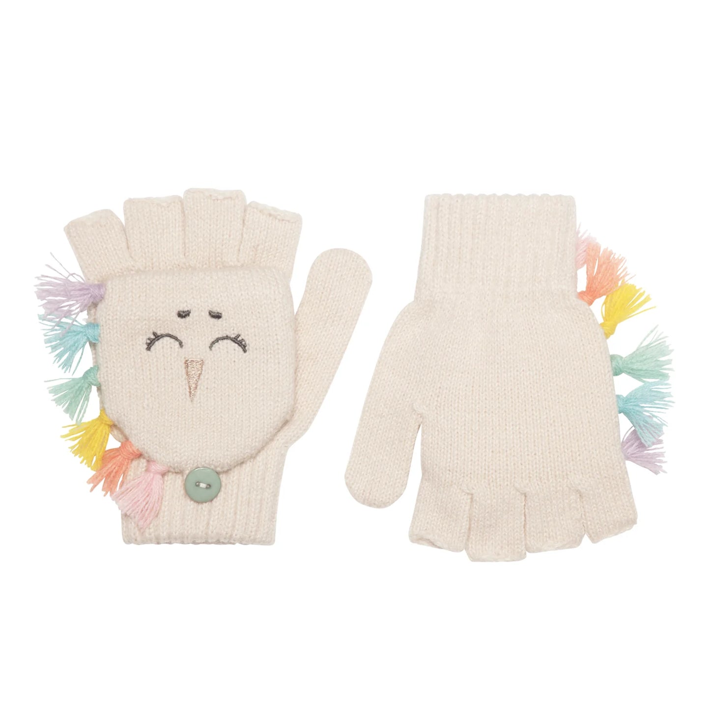Rainbow Unicorn Knitted Gloves (3-6 Years)