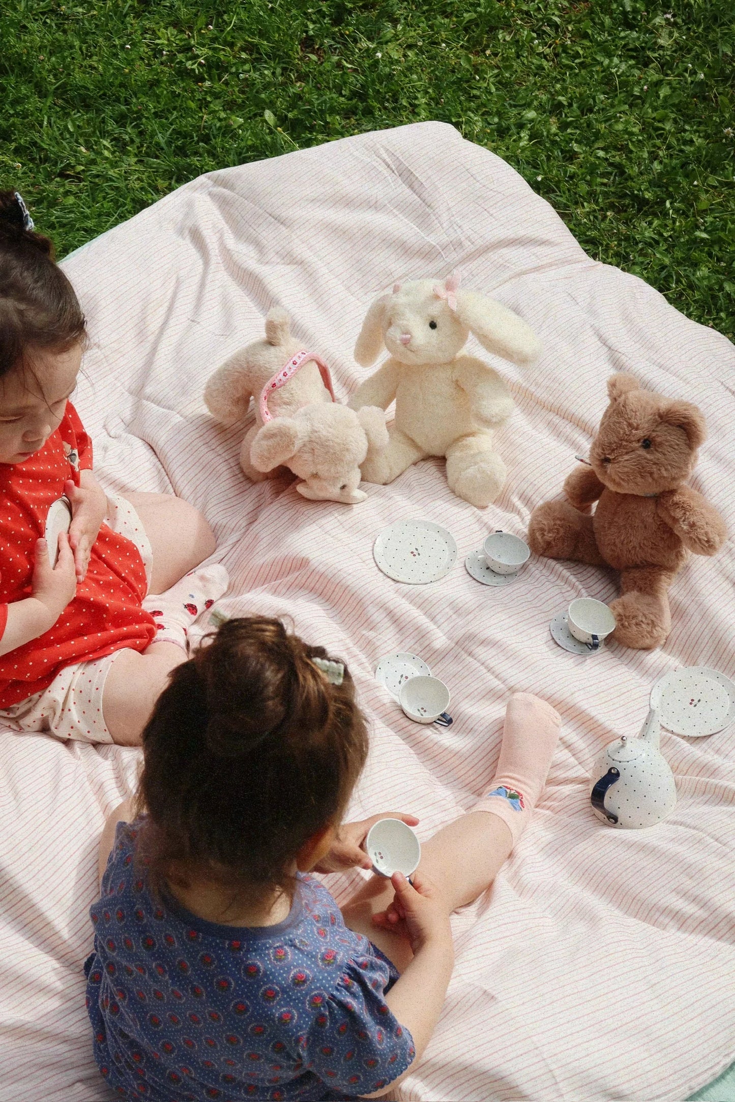 Cherry Tea Party - Blue Dot