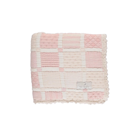 Mai Blanket - Dusty Rose Patchwork - Baby Size