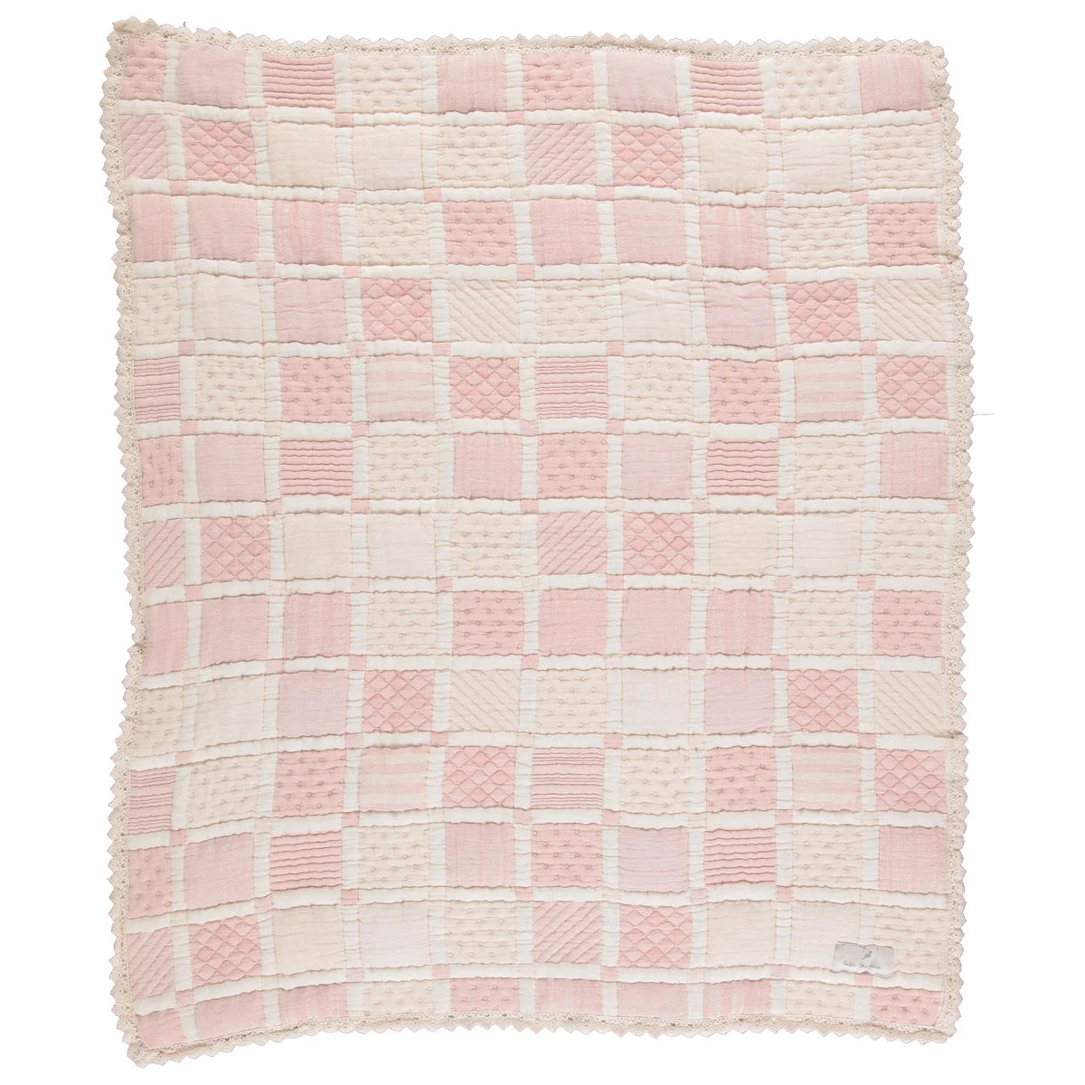 Mai Blanket - Dusty Rose Patchwork - Baby Size