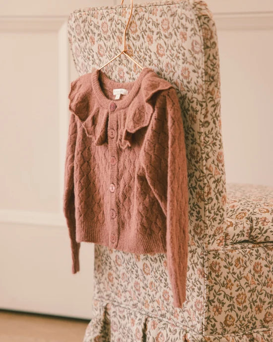 Ruffle Cardigan Sweater