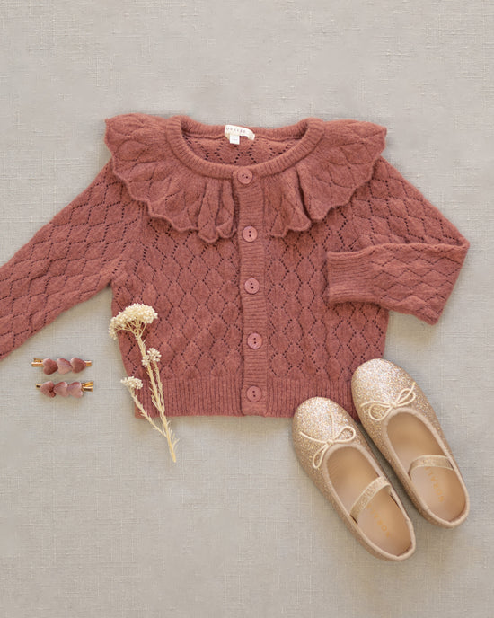 Ruffle Cardigan Sweater