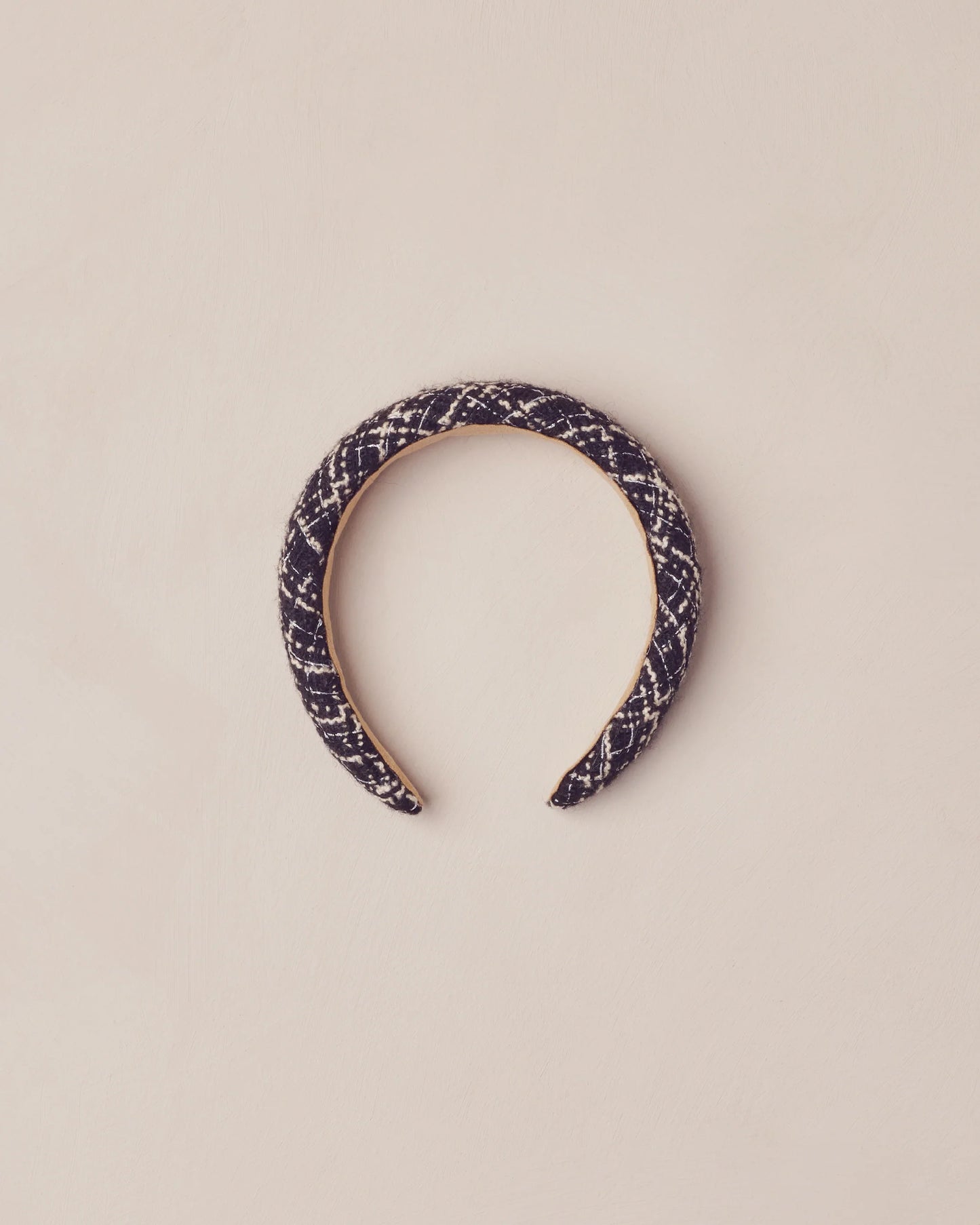 Padded Headband - Black Tweed