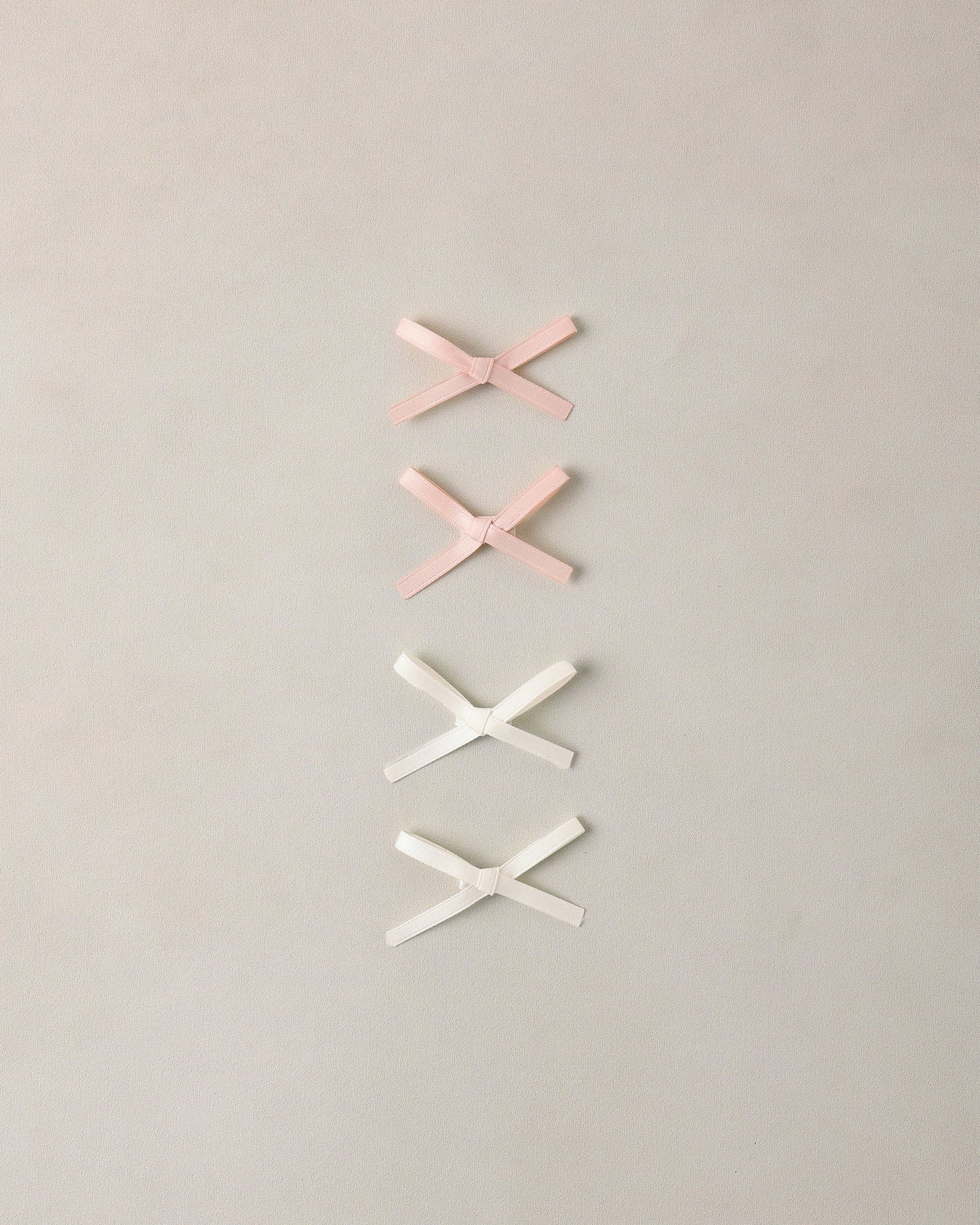 Mini Satin Bows - Pearl, Ivory
