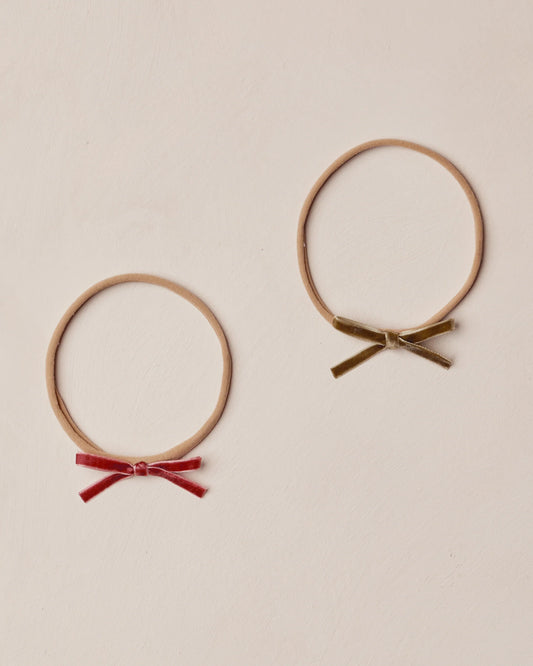 Baby Bow Headbands - Ruby, Pine