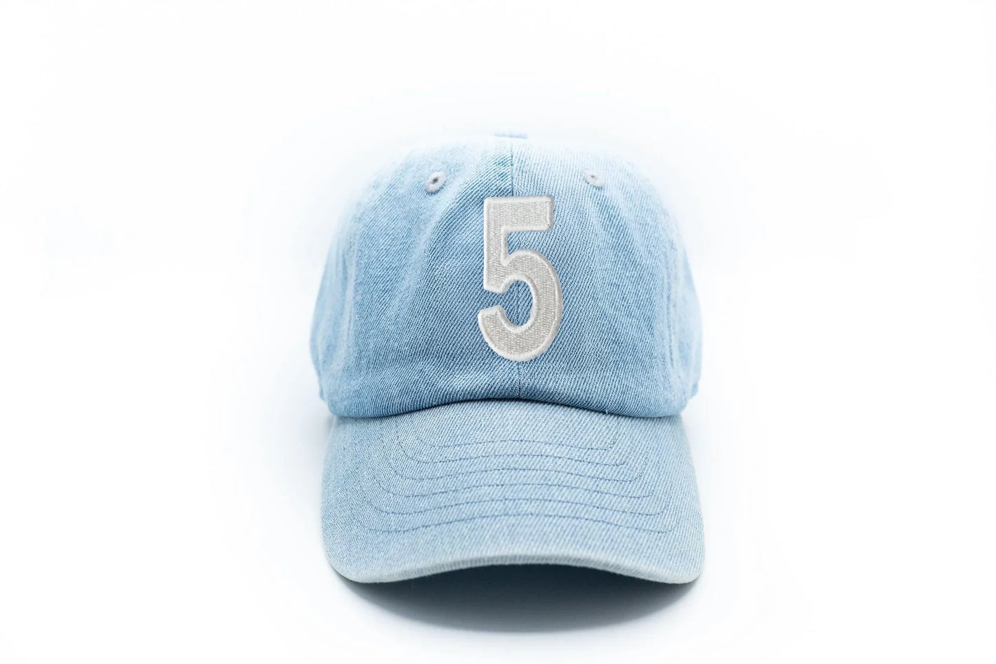 Denim Number Baseball Hat - 5 - Child (5Y-10Y)