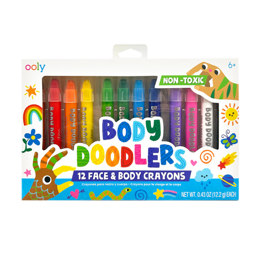 Body Doodlers Face & body Crayons - Set of 12 Colors