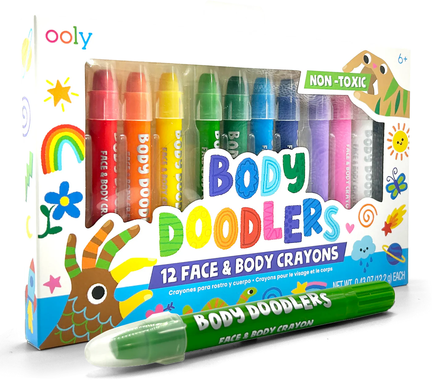 Body Doodlers Face & body Crayons - Set of 12 Colors