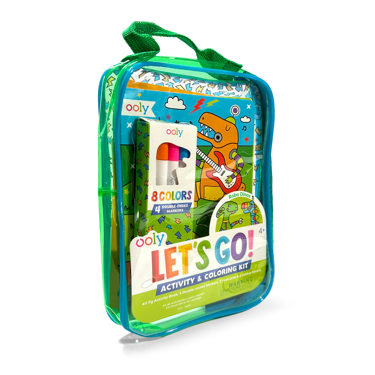 Let's Go!: Activity & Coloring Kit - Robo Dinos