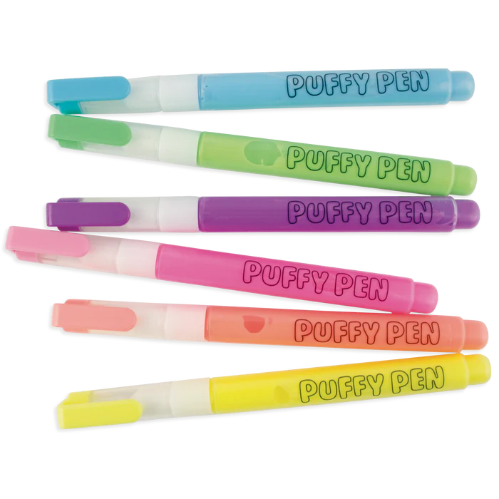 Magic Puffy Neon Pens - Set of 6