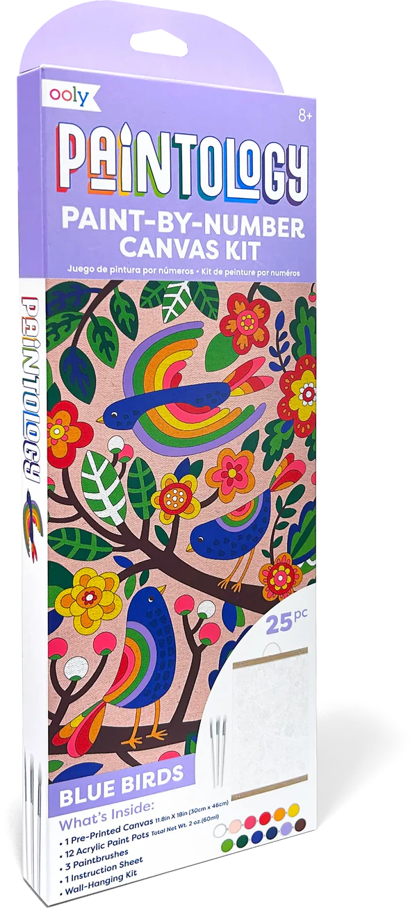 Paintology: Paint-By-Number Canvas Kit - Blue Birds