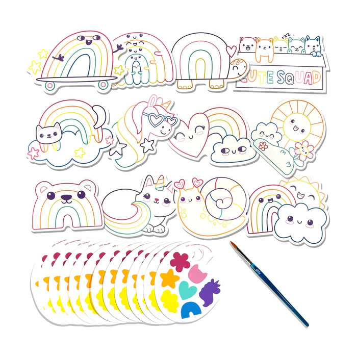 Playful Painters: Easy Watercolor Painting Kit - Rainbow Cuties