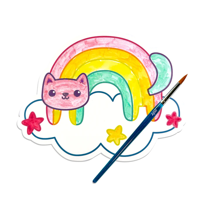 Playful Painters: Easy Watercolor Painting Kit - Rainbow Cuties