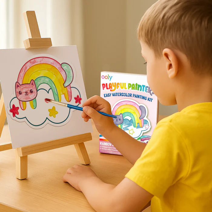 Playful Painters: Easy Watercolor Painting Kit - Rainbow Cuties