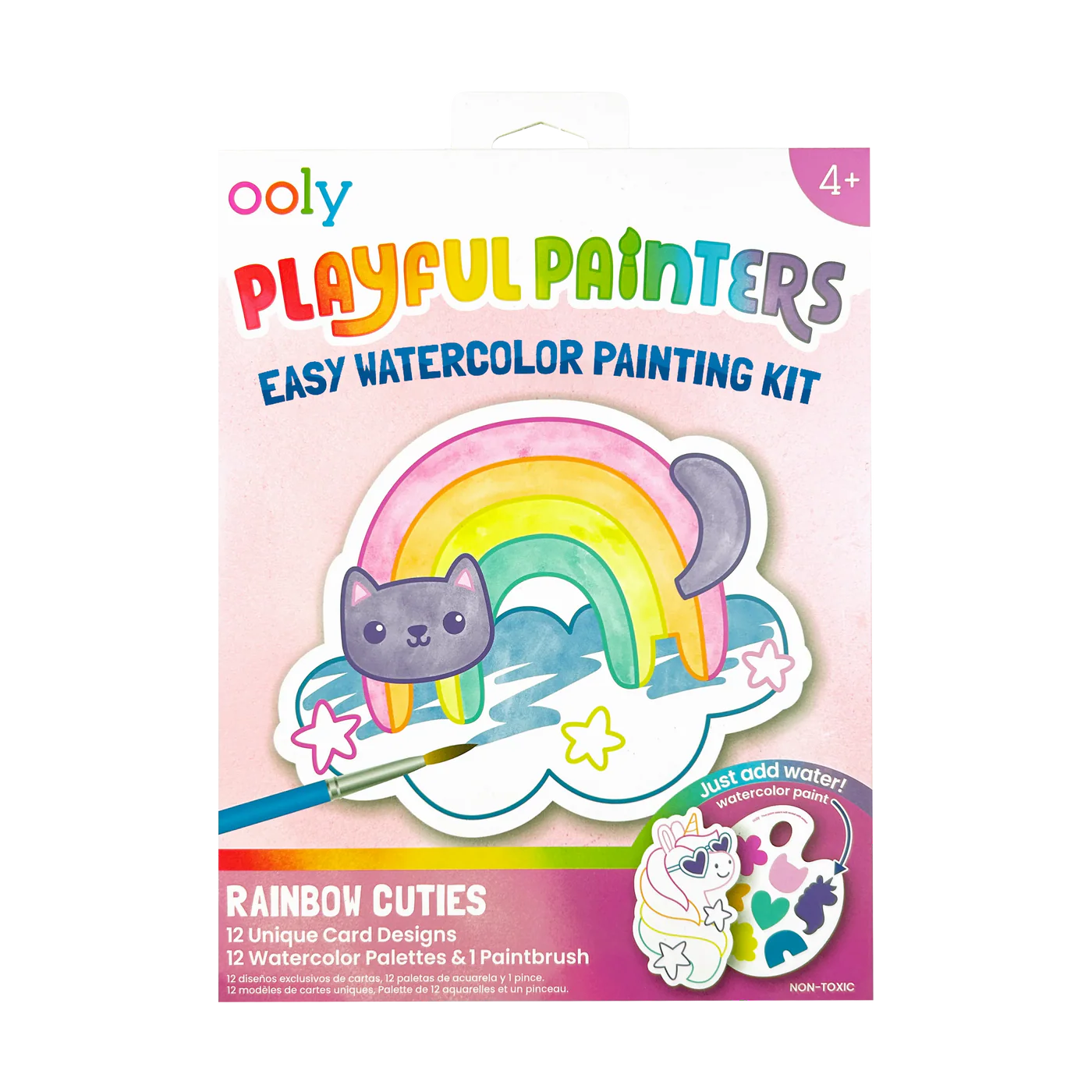 Playful Painters: Easy Watercolor Painting Kit - Rainbow Cuties