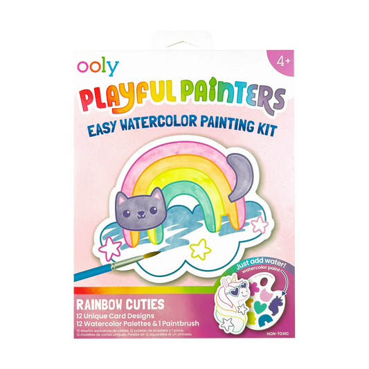 Playful Painters: Easy Watercolor Painting Kit - Rainbow Cuties