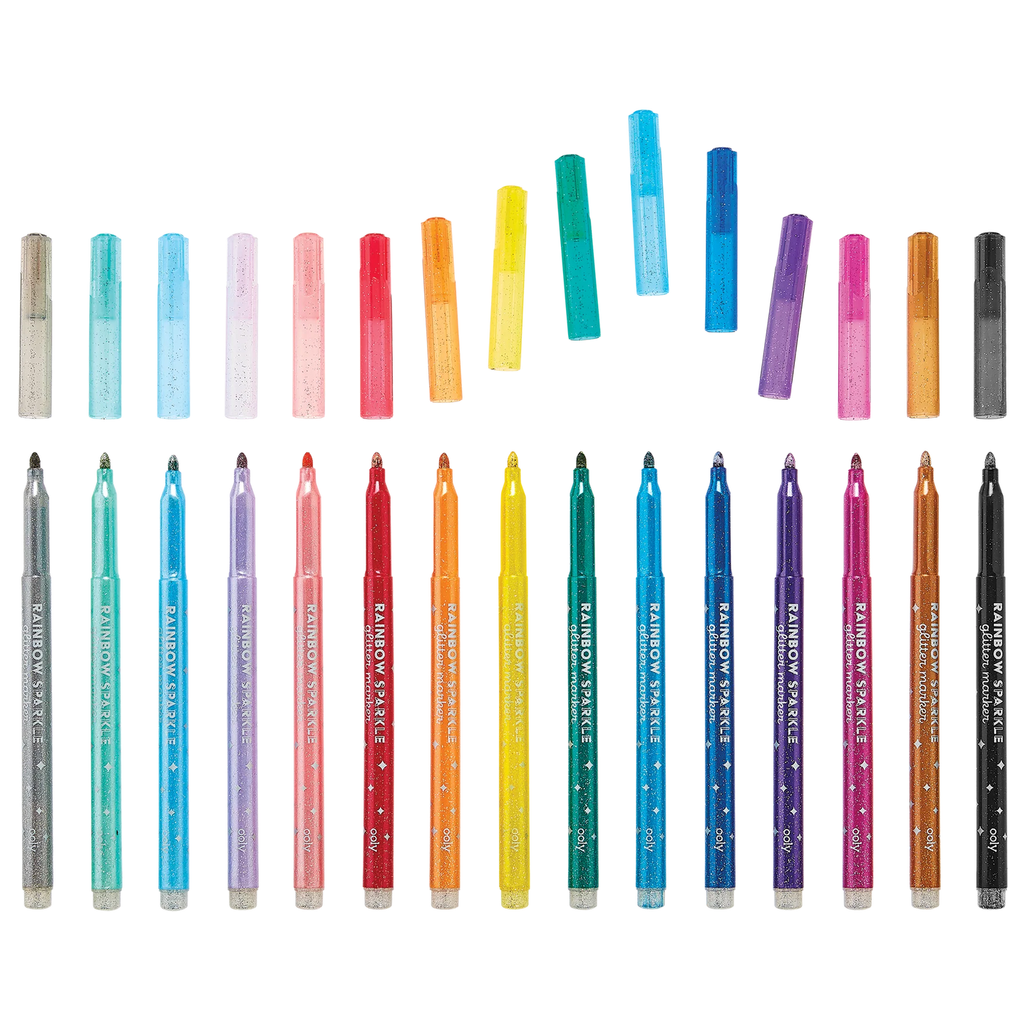 Rainbow Sparkle Glitter Markers