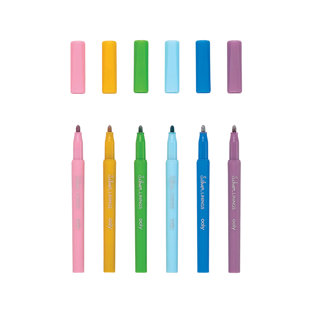 Silver Linings: Colorful Outline Markers (Set of 6)
