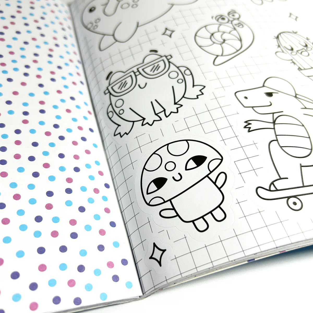 Stickiville: Color-in' Sticker Book - Cute-A-Licious Doodles (30 Pages)