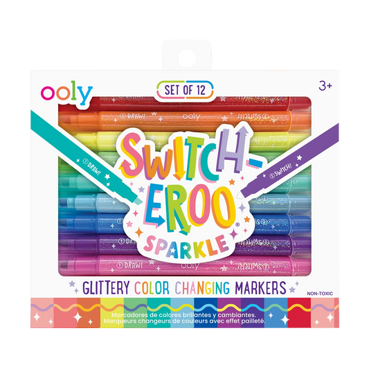 Switch-eroo! Sparkly Glitter Color-changing Markers (Set of 12)