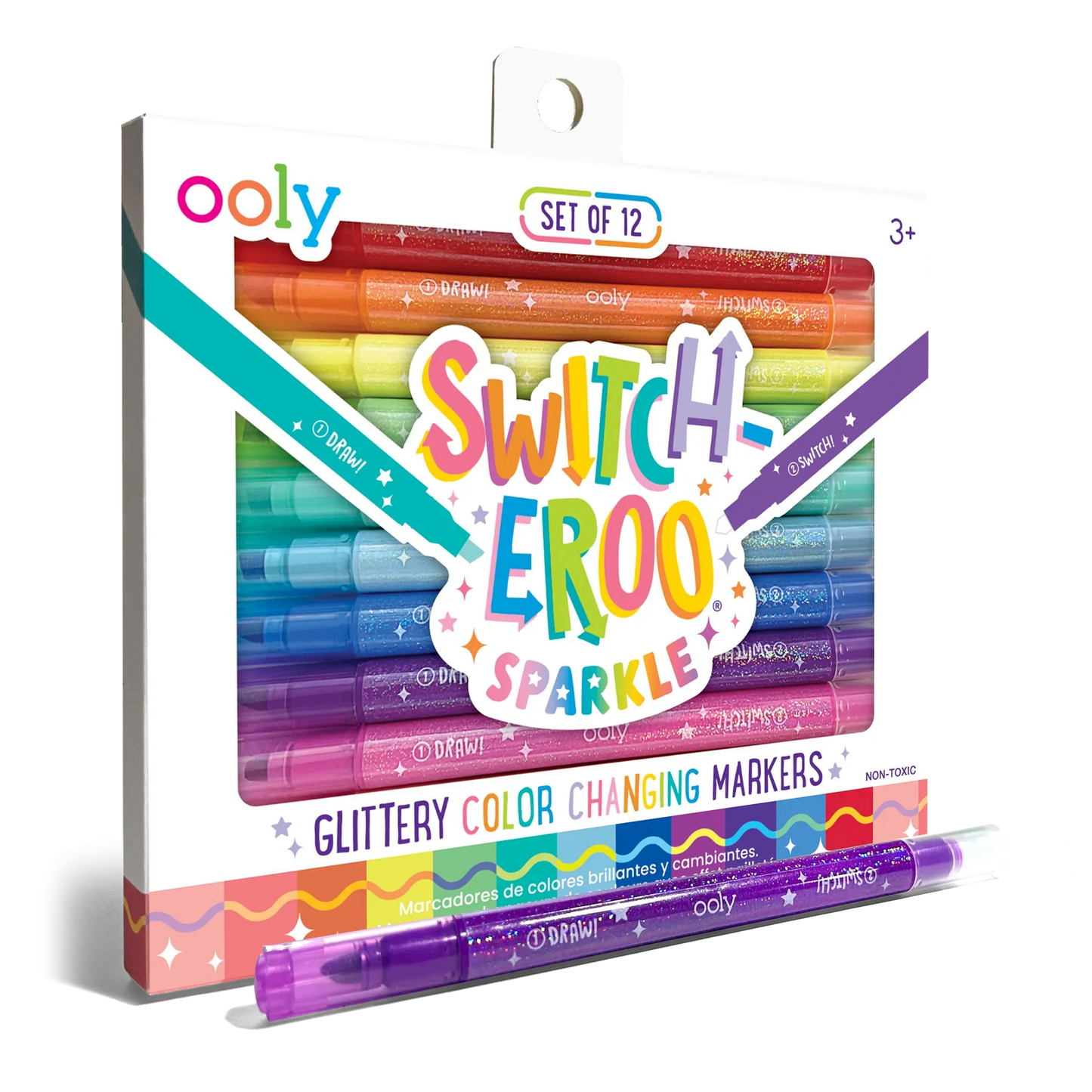 Switch-eroo! Sparkly Glitter Color-changing Markers (Set of 12)