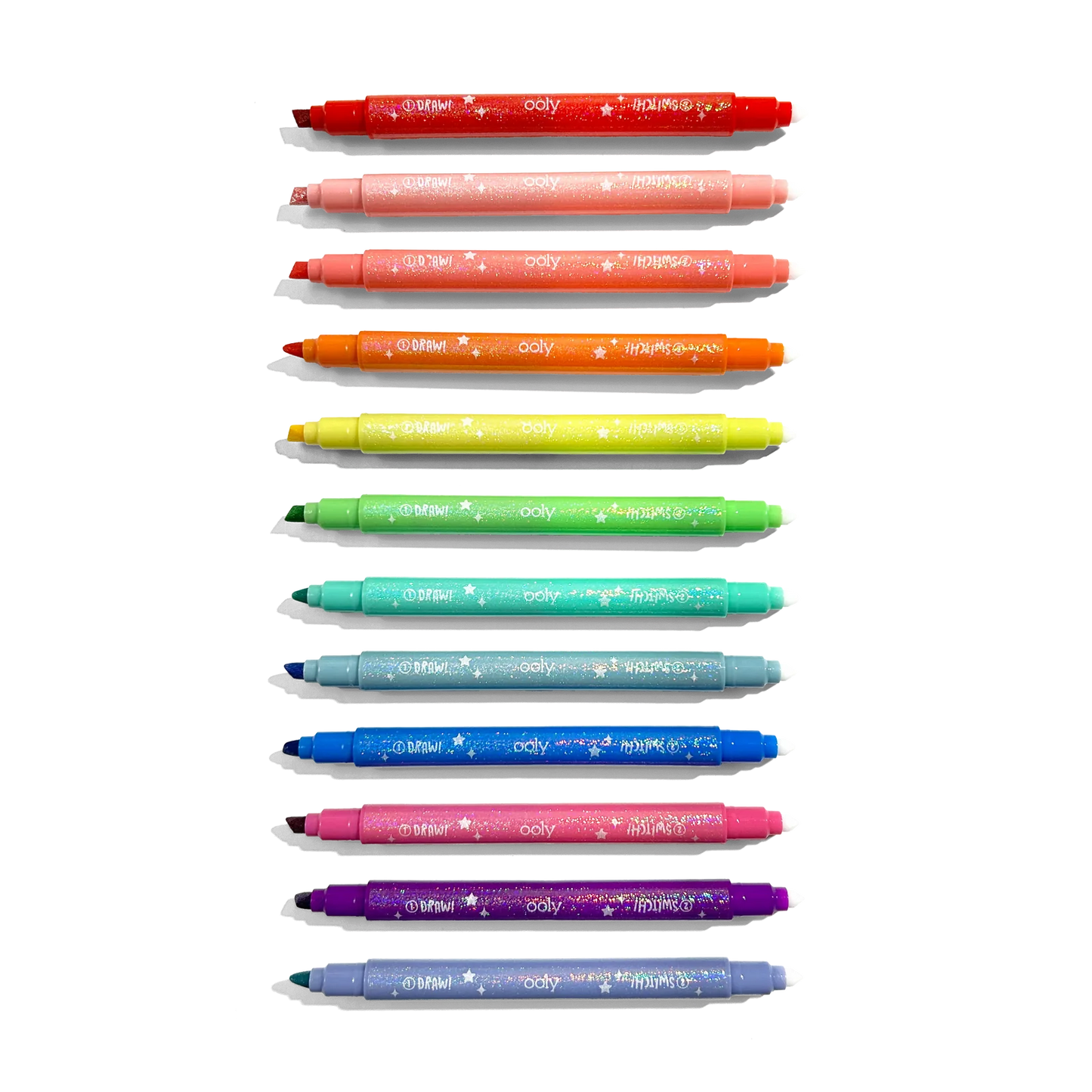 Switch-eroo! Sparkly Glitter Color-changing Markers (Set of 12)