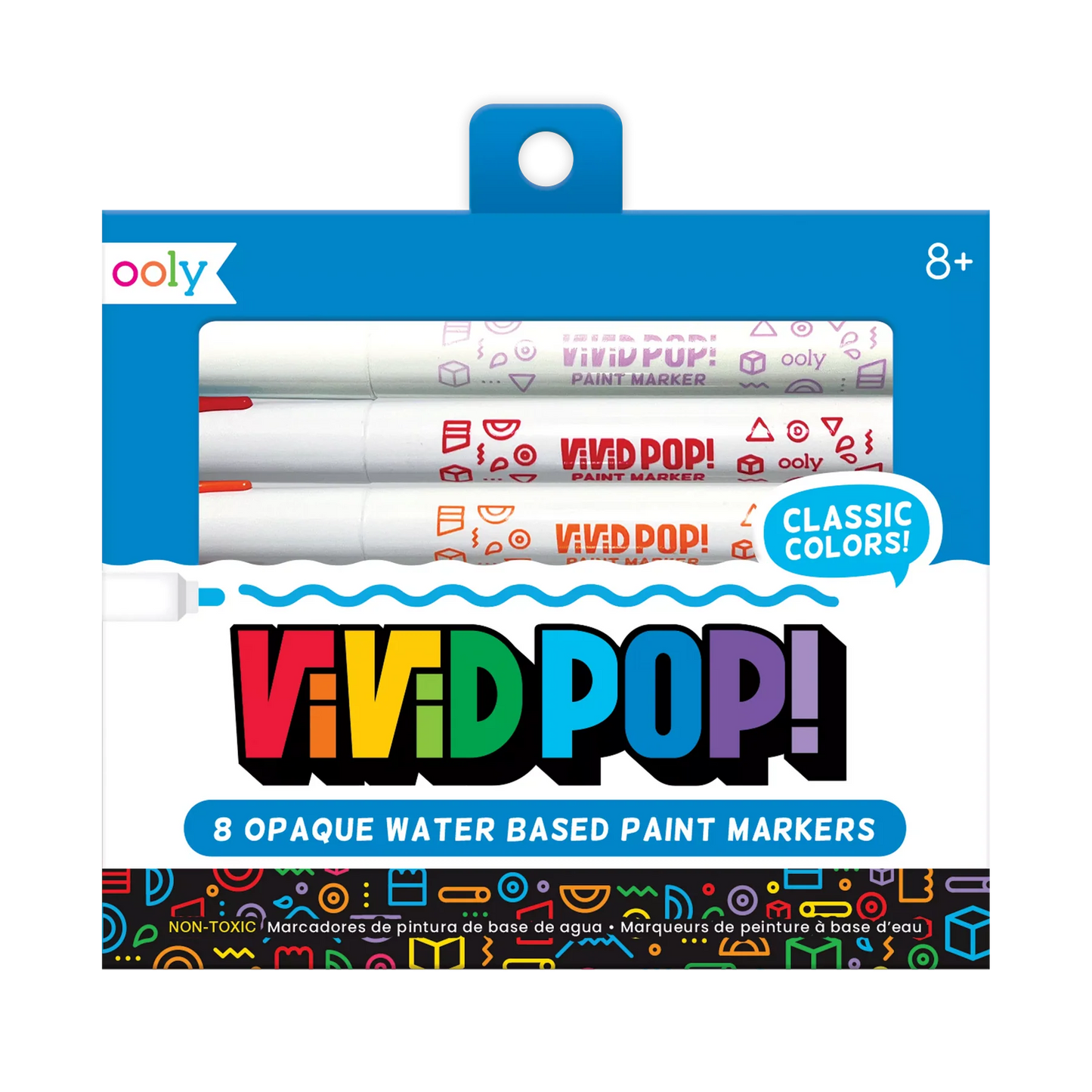 Vivid Pop! Water Based Paint Markers - 8 Colors