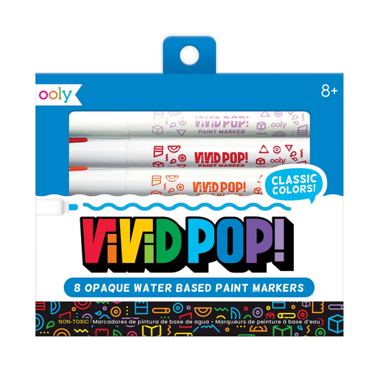 Vivid Pop! Water Based Paint Markers - 8 Colors