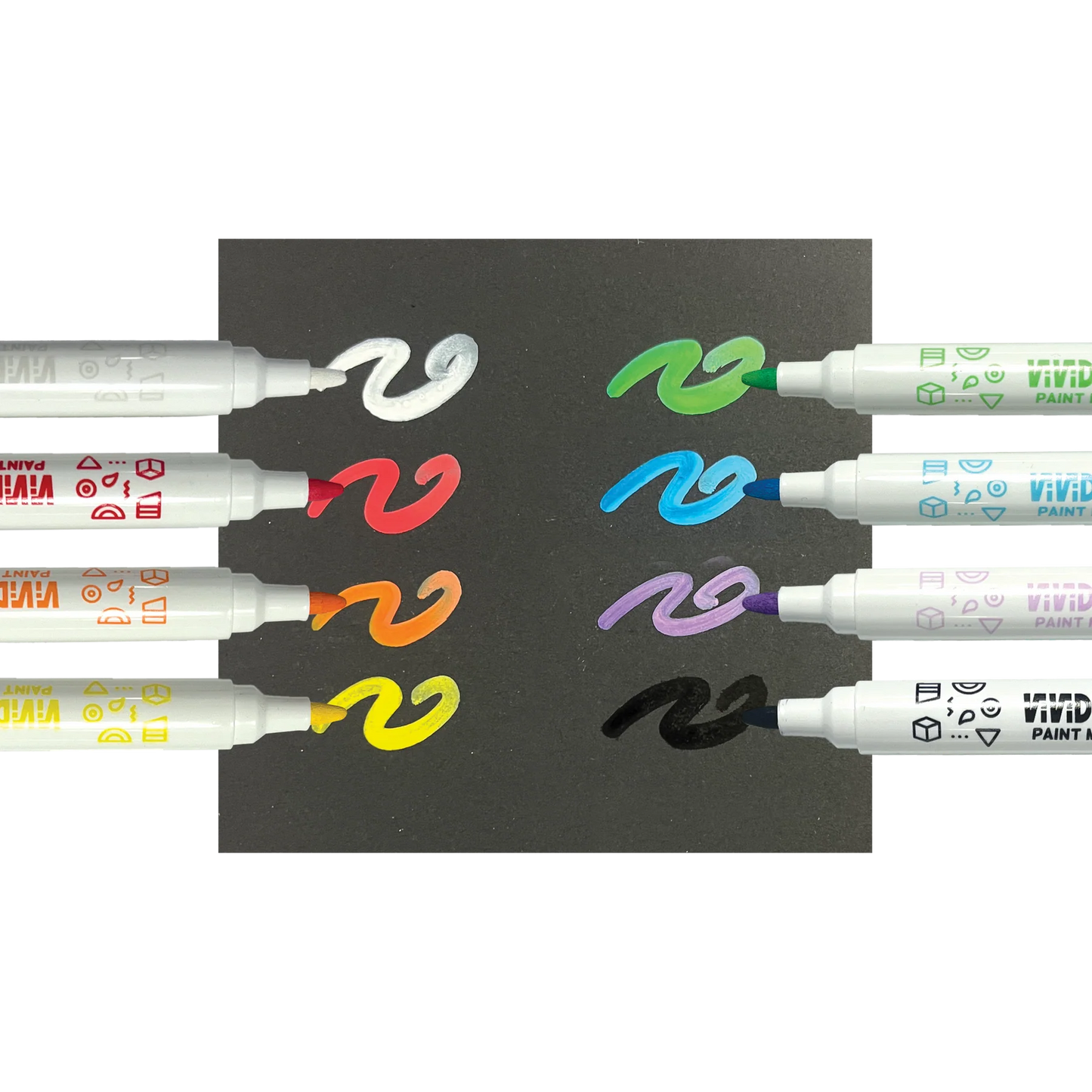 Vivid Pop! Water Based Paint Markers - 8 Colors