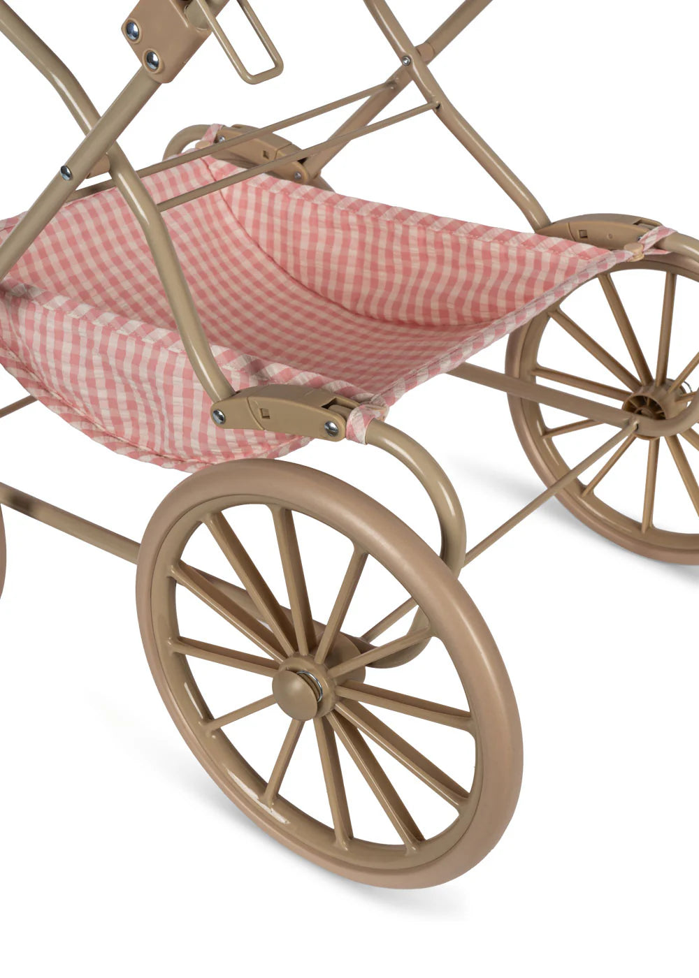 Doll Pram - Powder Pink Check