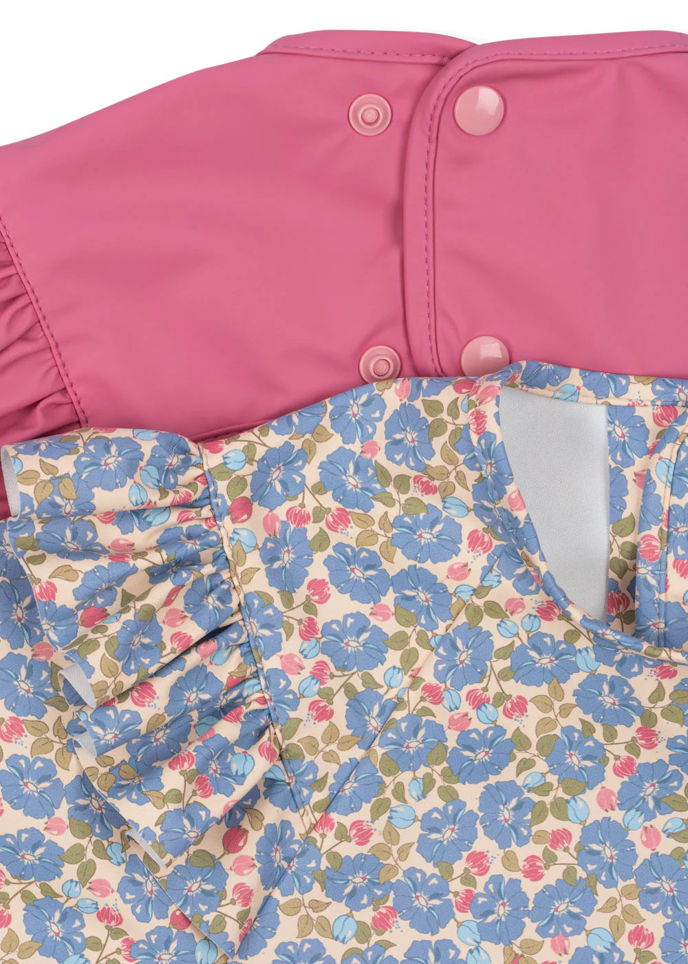 2 Pack Dinner Bib With Frill - Fleur Rosier, Chateau Rose