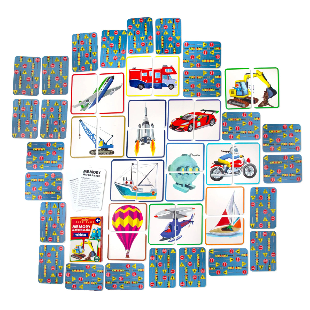 Vehicles Memory Match & Make Game