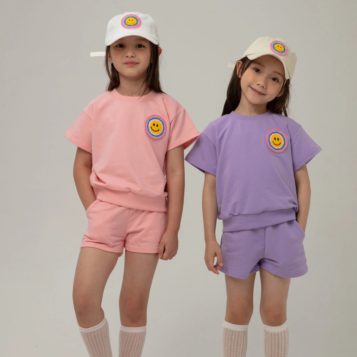Smile Patched Hat - Ivory