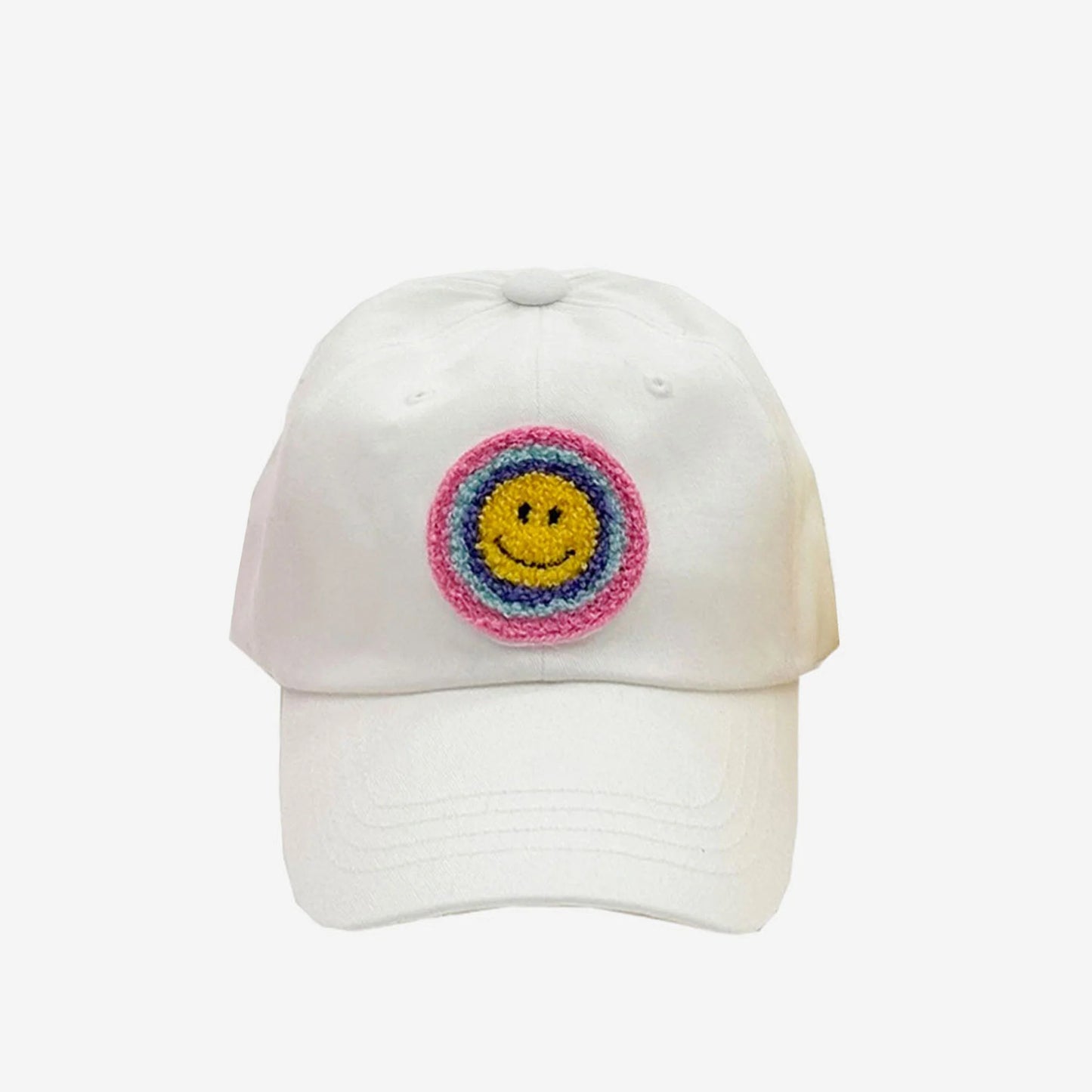 Smile Patched Hat - Ivory