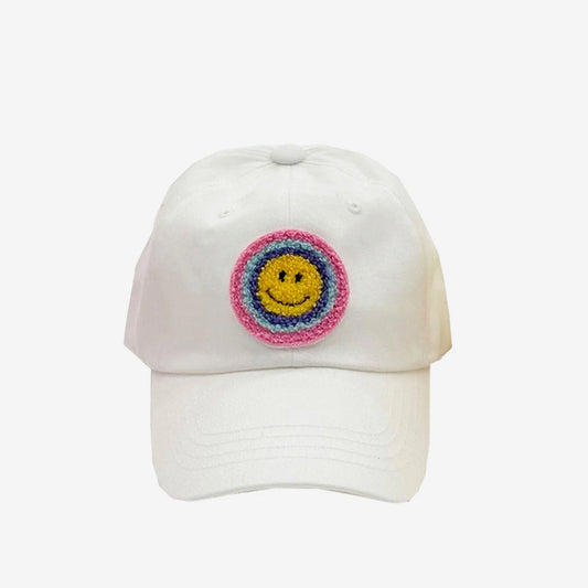 Smile Patched Hat - Ivory