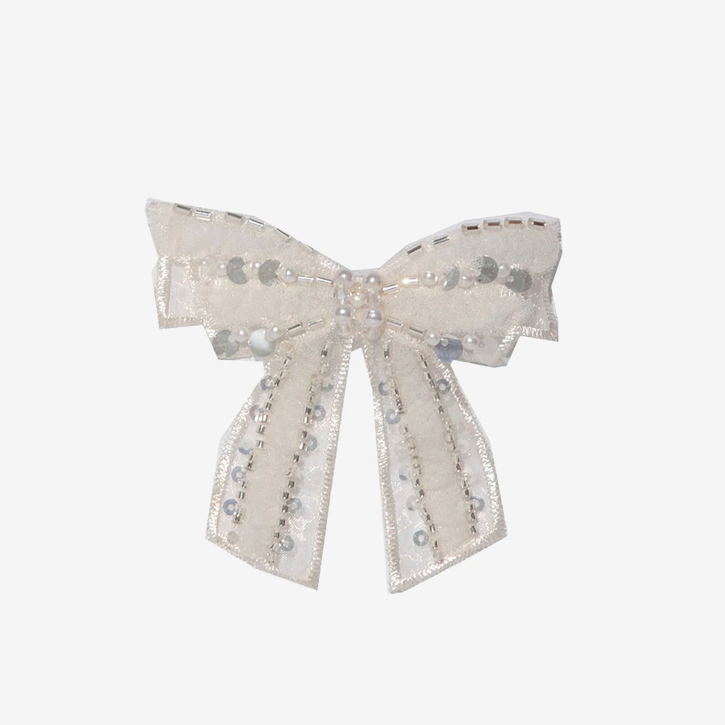 Hailey Bow Clips - White
