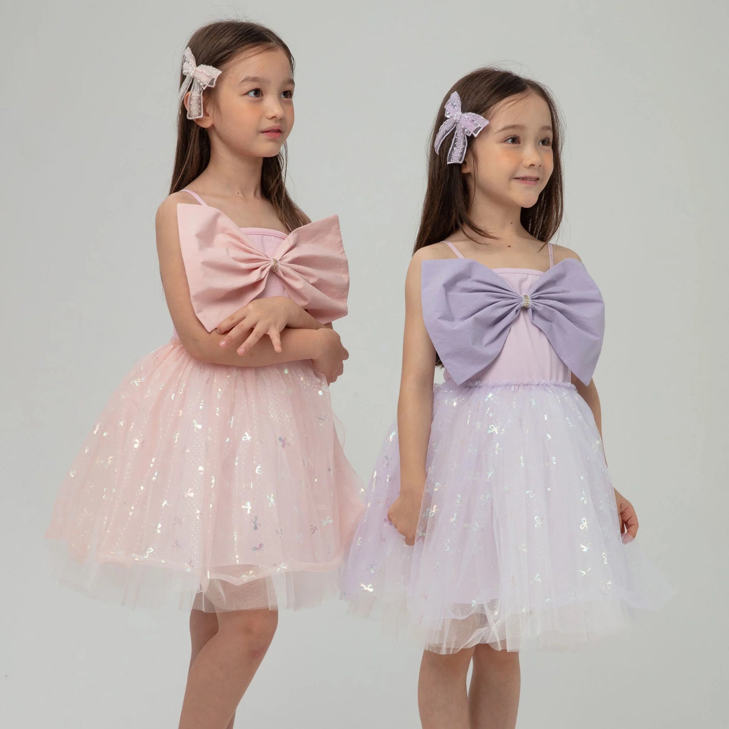 Hailey Bow Clips - Purple