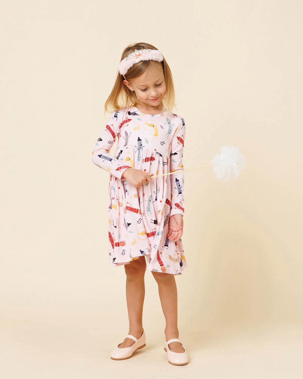 Bamboo LS Printed Dress