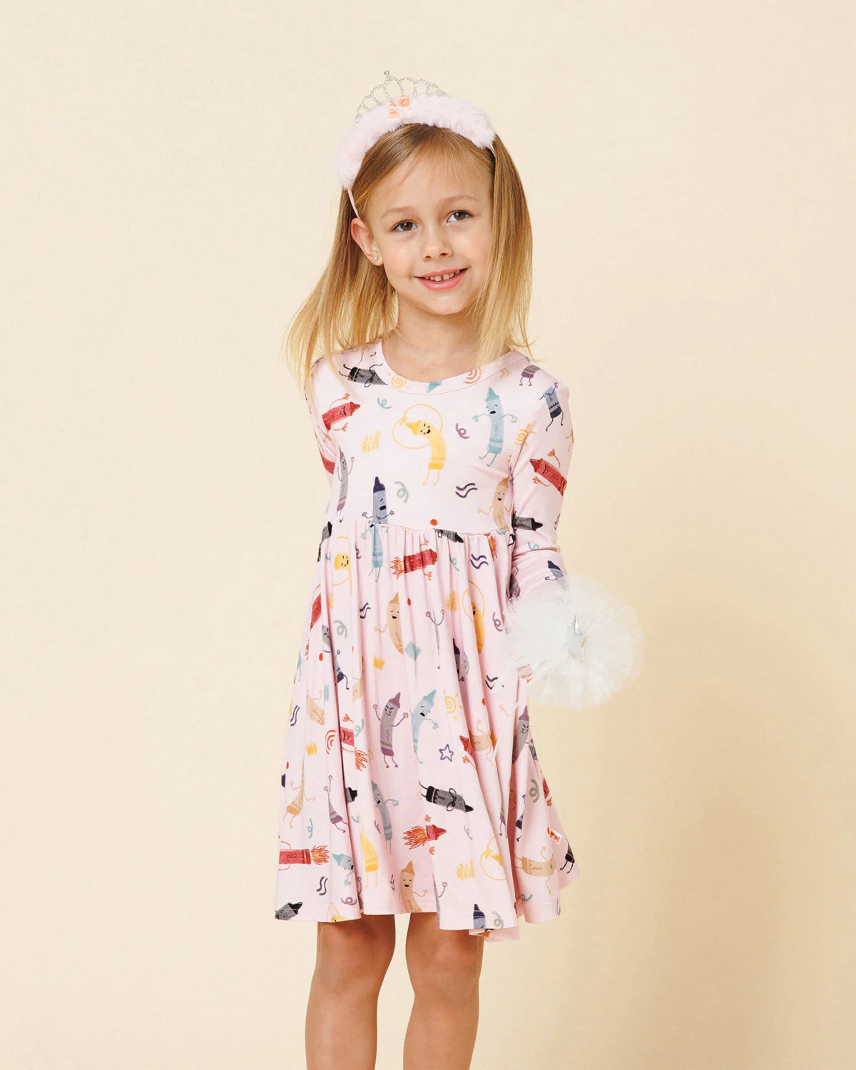 Bamboo LS Printed Dress