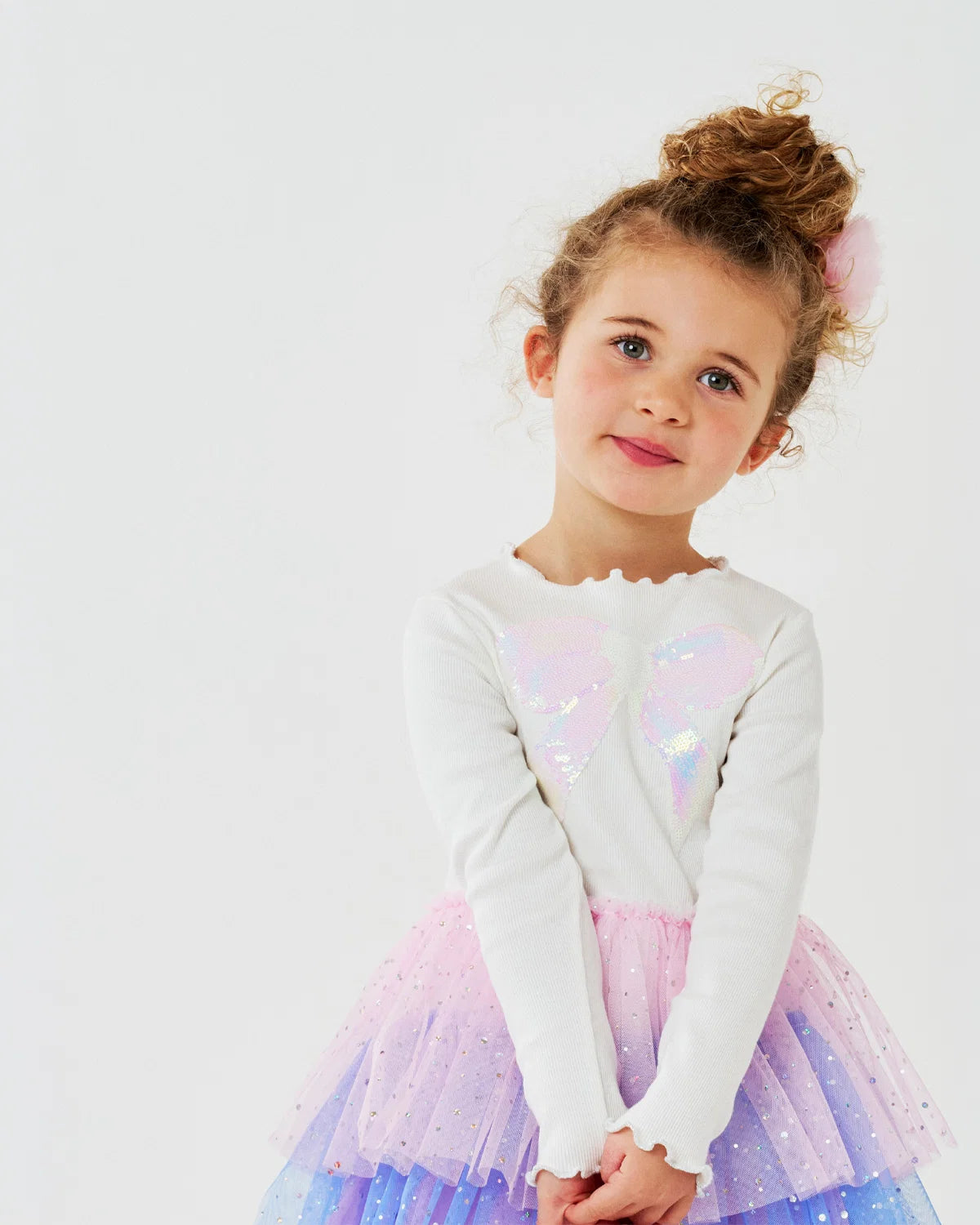 Kim 3 Layered Long Sleeve Tutu Dress