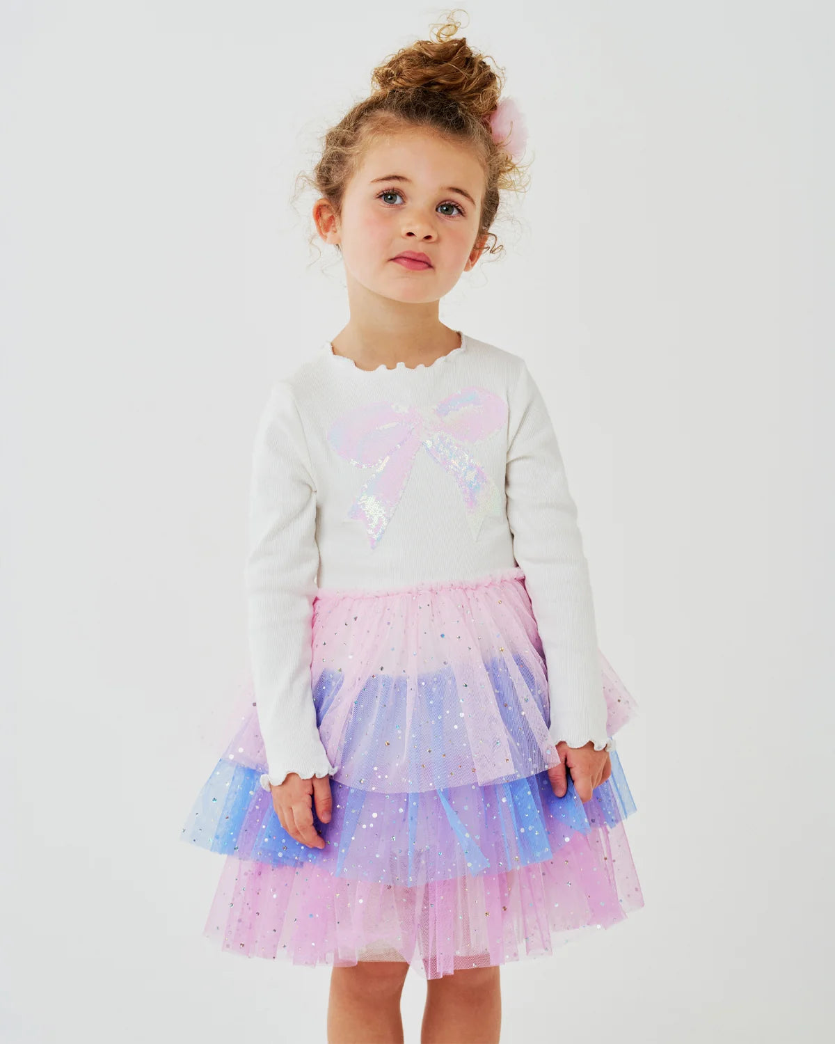 Kim 3 Layered Long Sleeve Tutu Dress