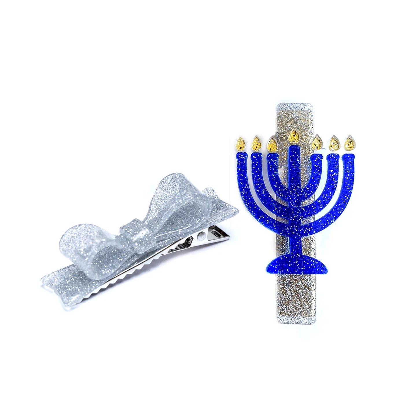 Menorah Hair Clip - Pair