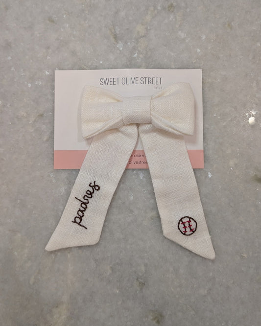 Padres Linen Bow - Long