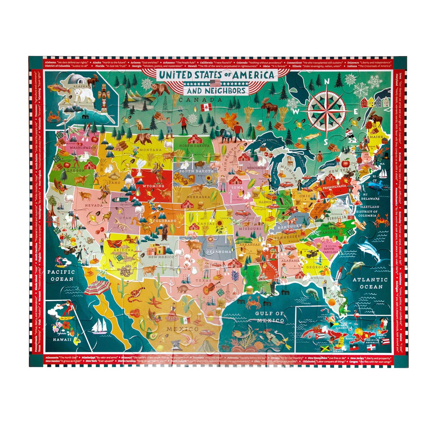 USA 48 Piece Giant Puzzle