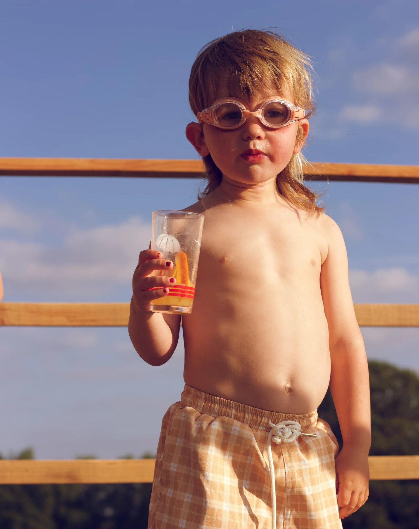 Anti UV + Fog Swim Goggles - 3-8Y - Sunset