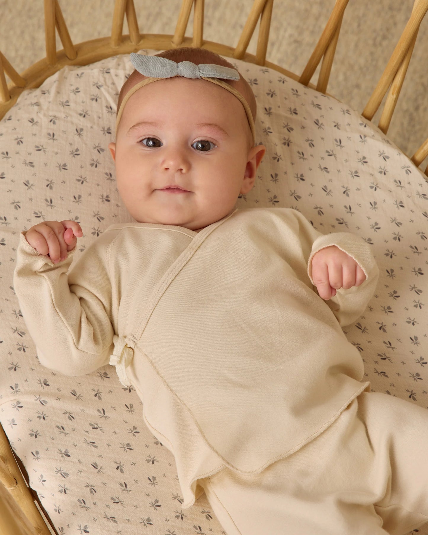 Wrap Top + Footed Pant Set