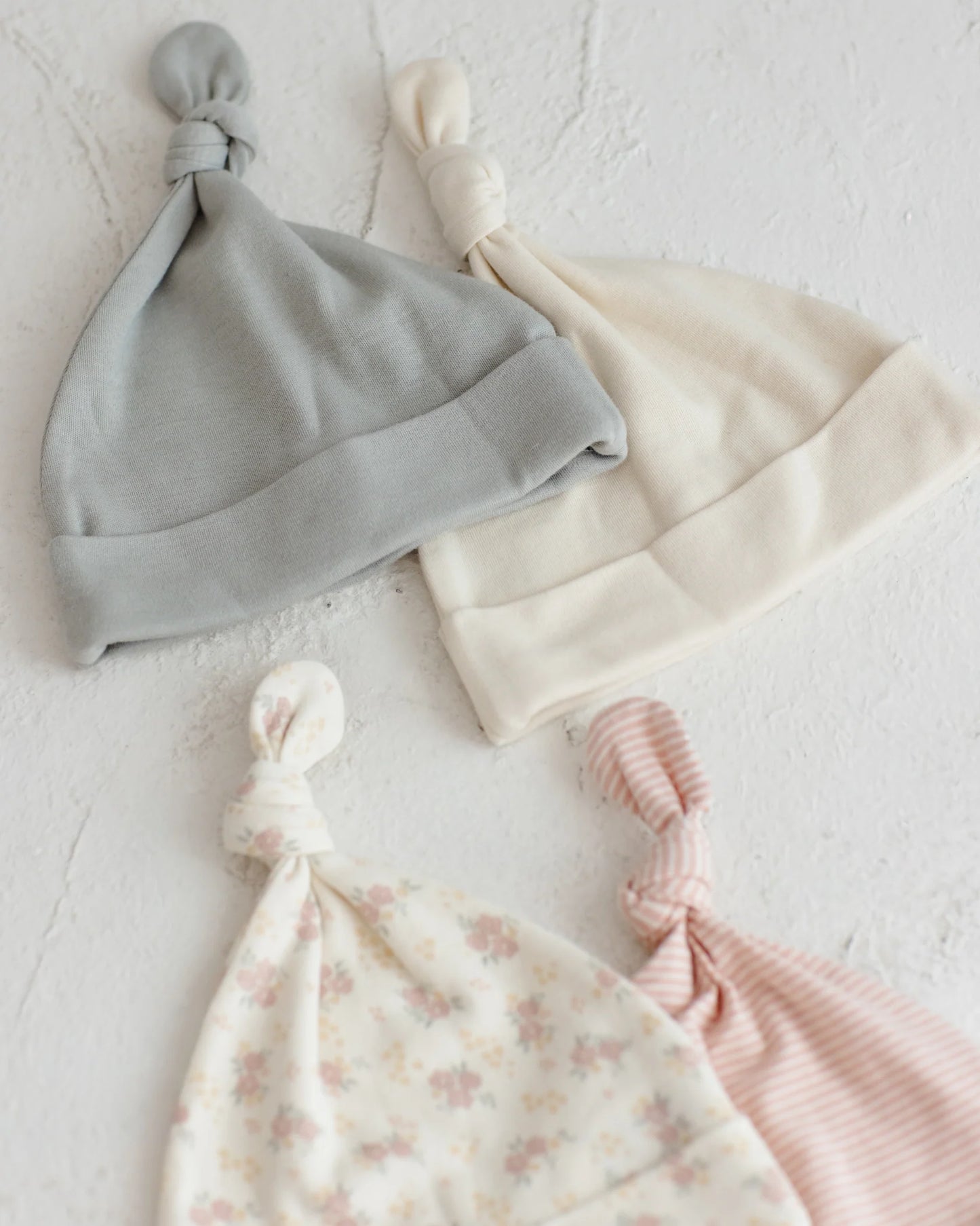 Knotted Baby Hat - Natural - 0-6M