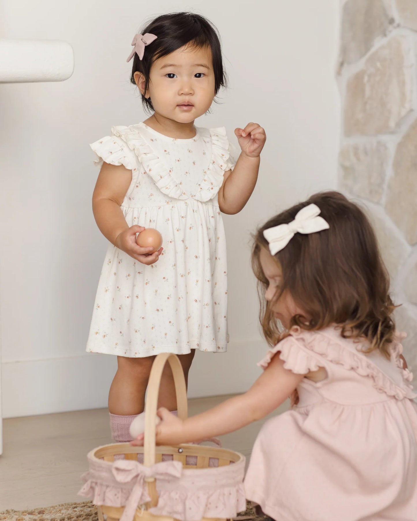 Bow W. Clip Set of 3 - Natural, Mauve, Sage