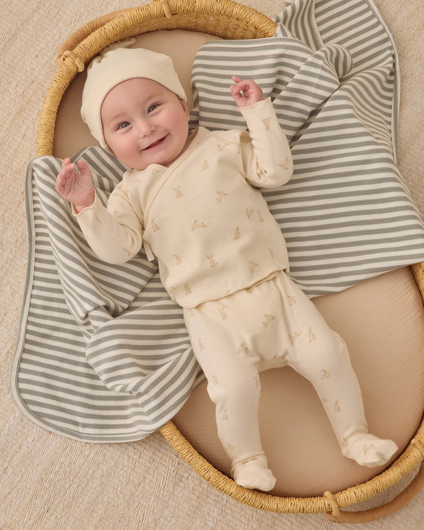 Knotted Baby Hat - Natural - 0-6M